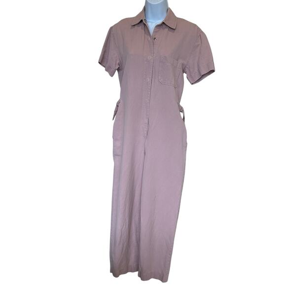 Club Monaco Pink Short Sleeve Boilersuit SIZE 2 Utility Jumpsuit Relaxed $249 - Picture 5 of 11